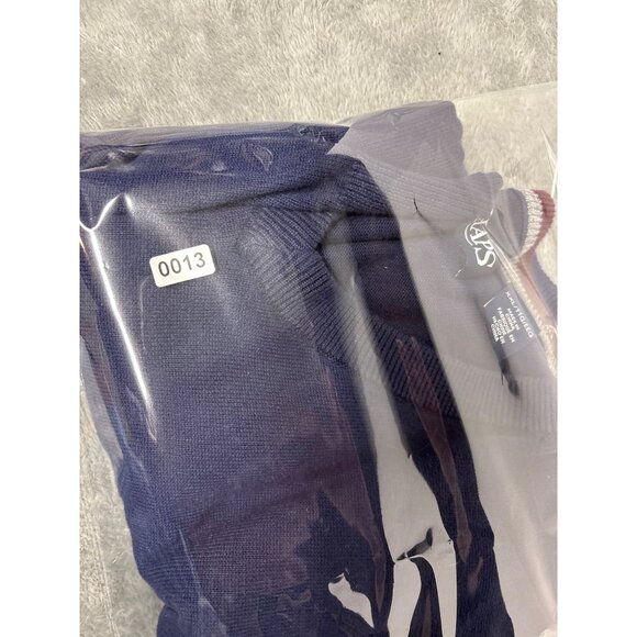 Chaps Mens Navy V-Neck Sweater Vest XXL Layering Office Professional All Seasons - Picture 8 of 9